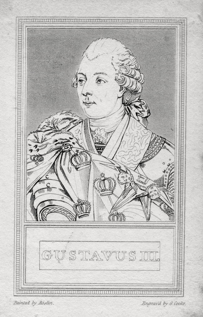 Detail of King Gustav III of Sweden by Anonymous