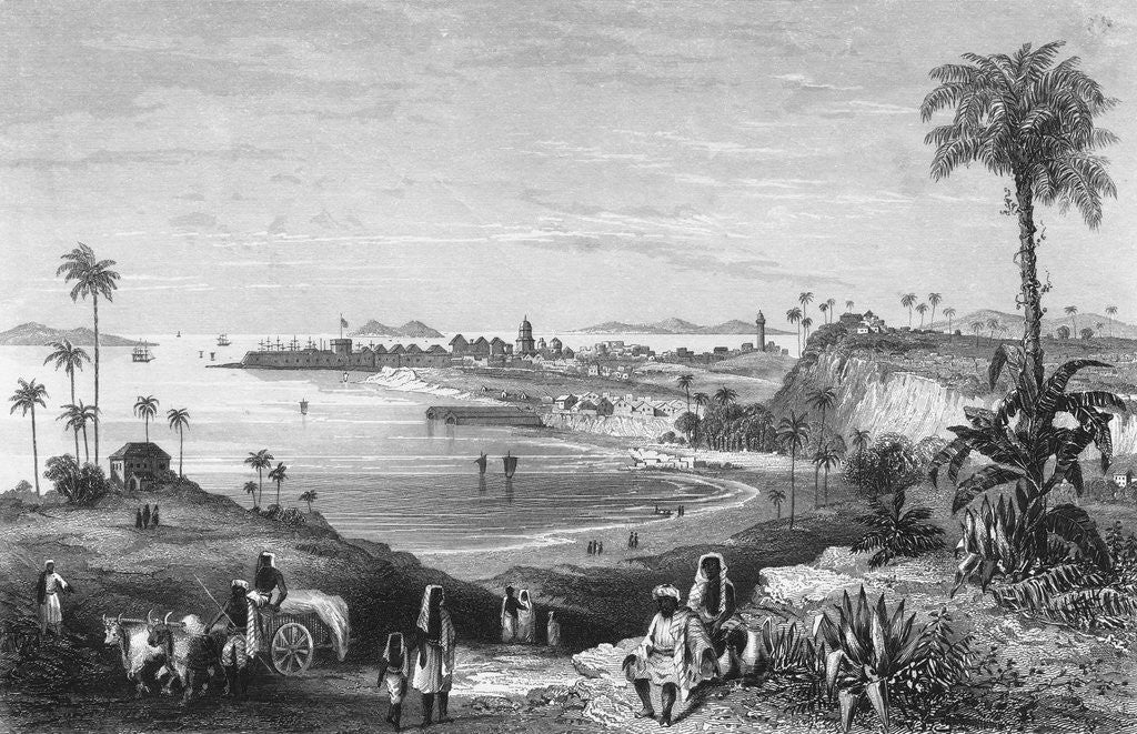 Detail of Bombay Citizens Along Shoreline by Anonymous
