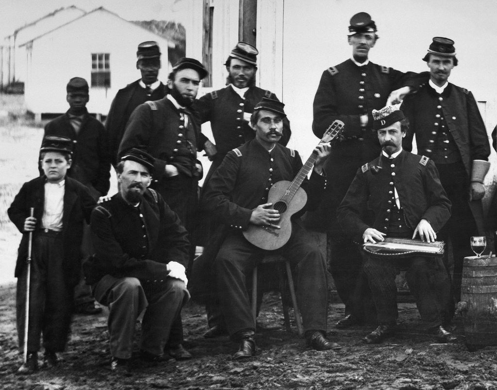 Detail of Colored Infantry Posing Together by Corbis