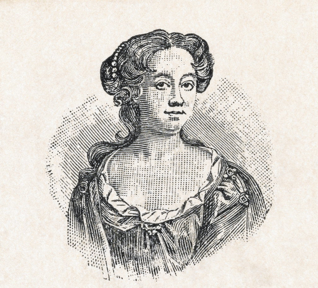 Detail of Portrait of Aphra Behn by Anonymous