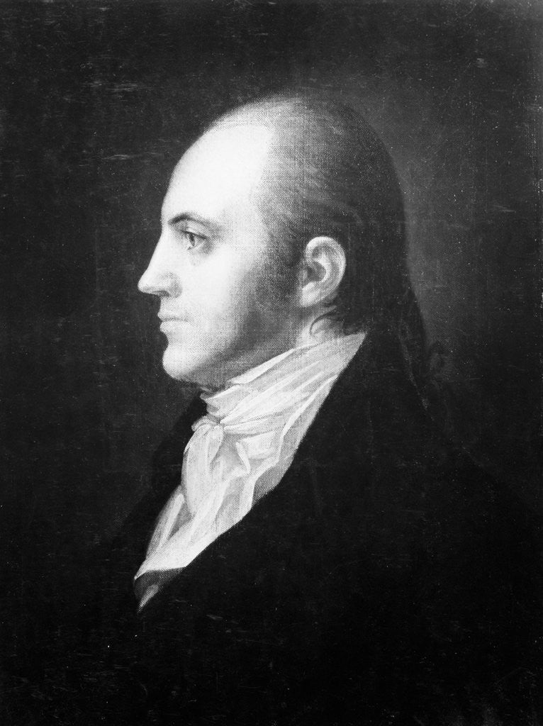 Detail of Profile Portrait of Aaron Burr by Anonymous