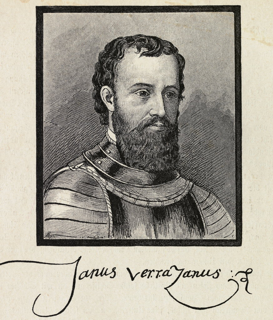 Detail of Italian Navigator Verrazano by Anonymous