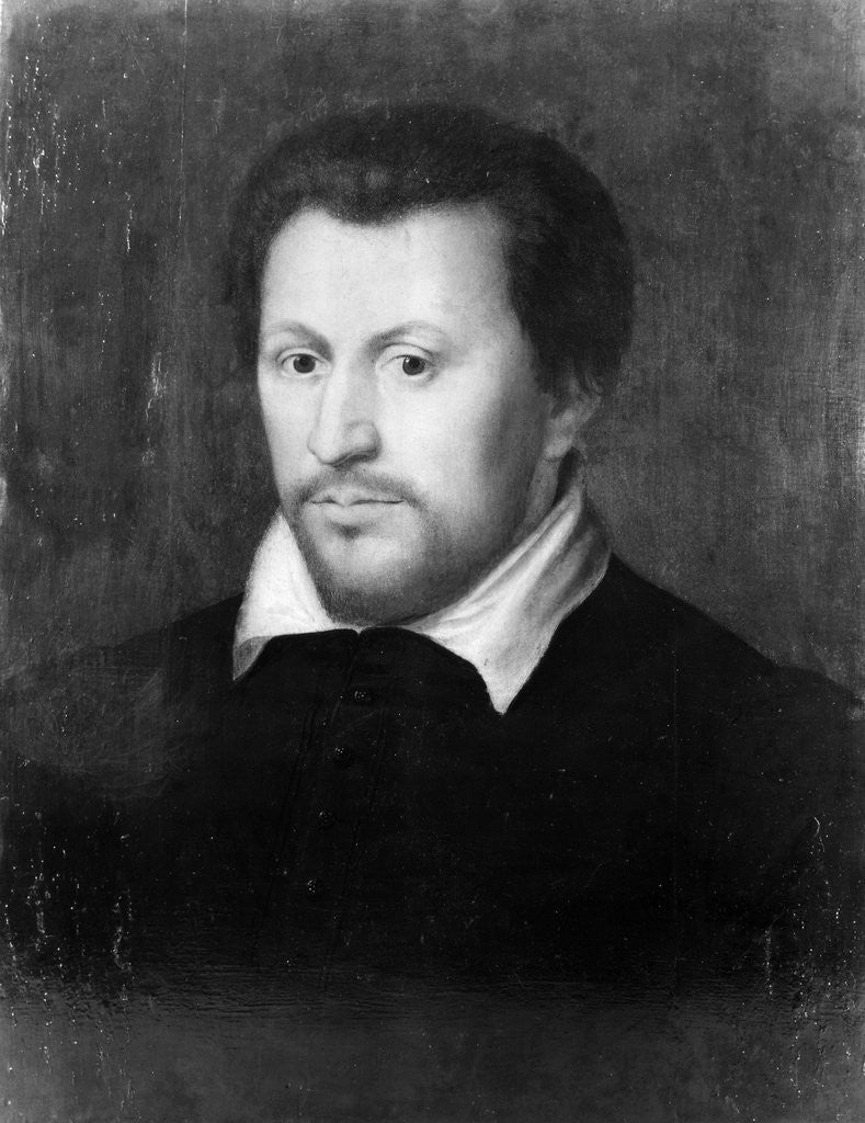 Detail of Portrait of Ben Jonson by Isaac Oliver
