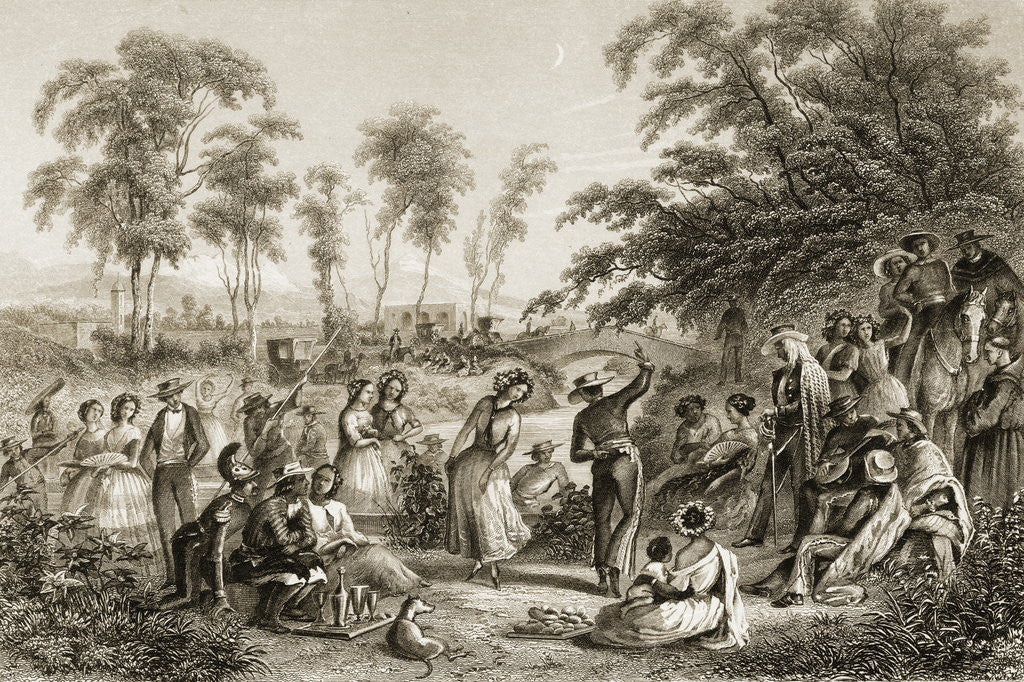 Detail of Mexican Citizens Dancing by Anonymous