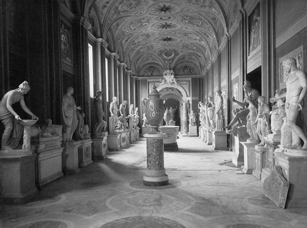 Detail of Statuary Gallery at the Vatican Museum by Anonymous