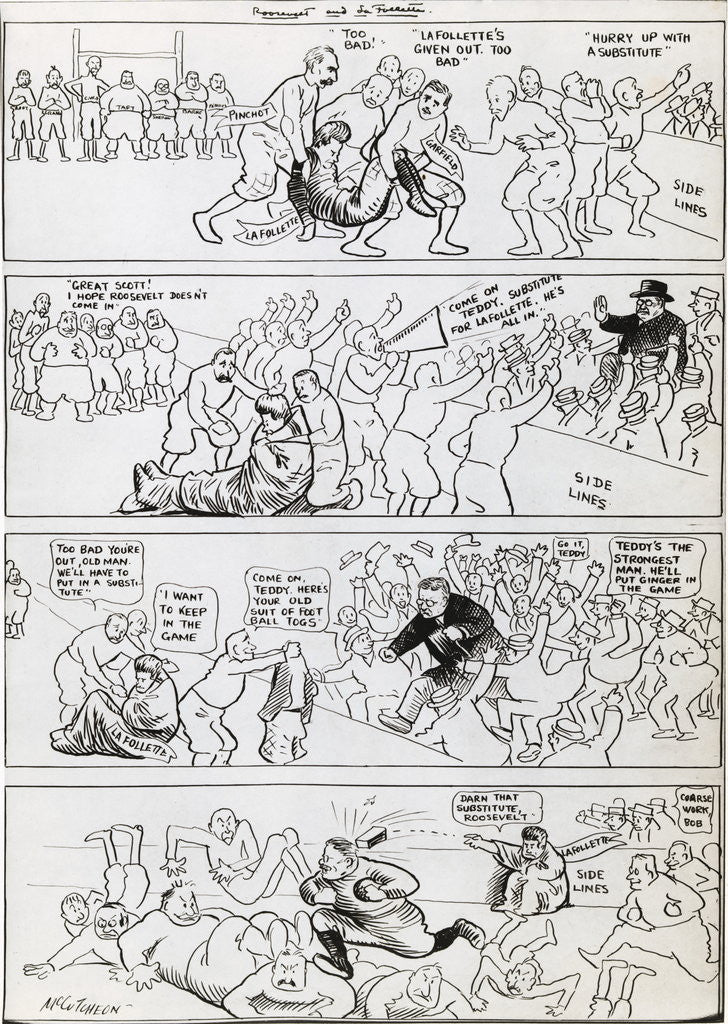 Detail of Cartoon Depicting Presidential Race by Anonymous