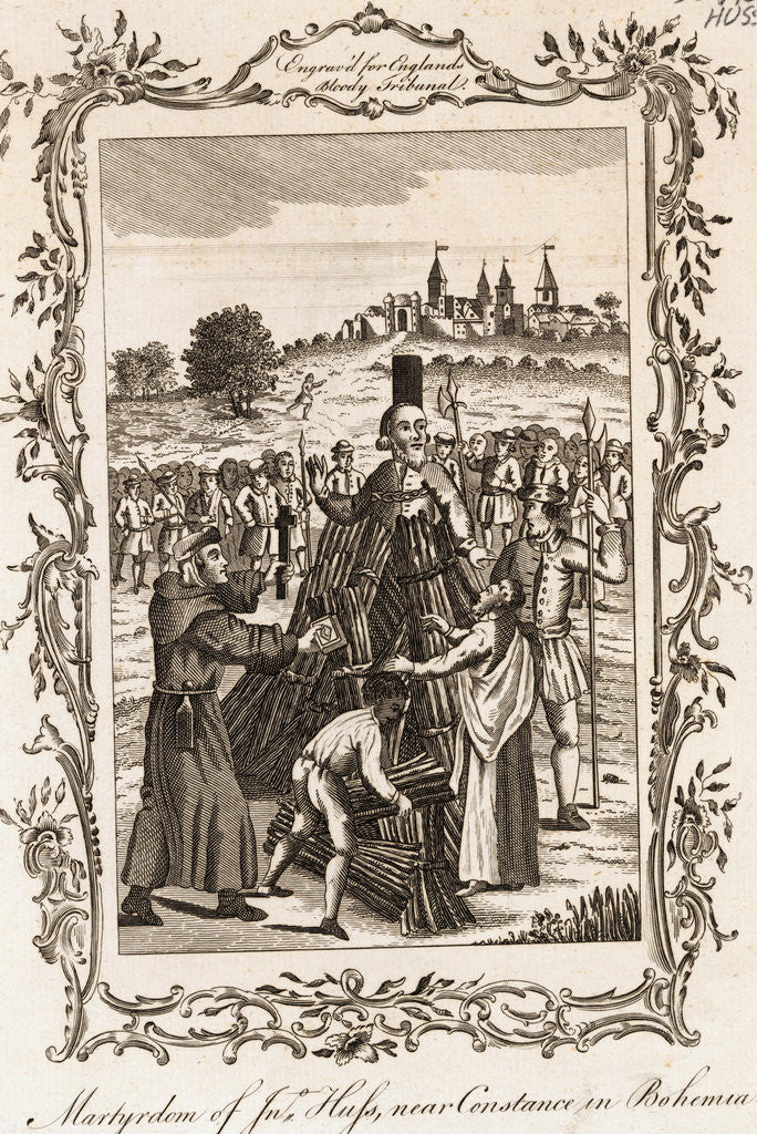Detail of Martyr Jan Hus Being Burned at the Stake for Heresy by Anonymous