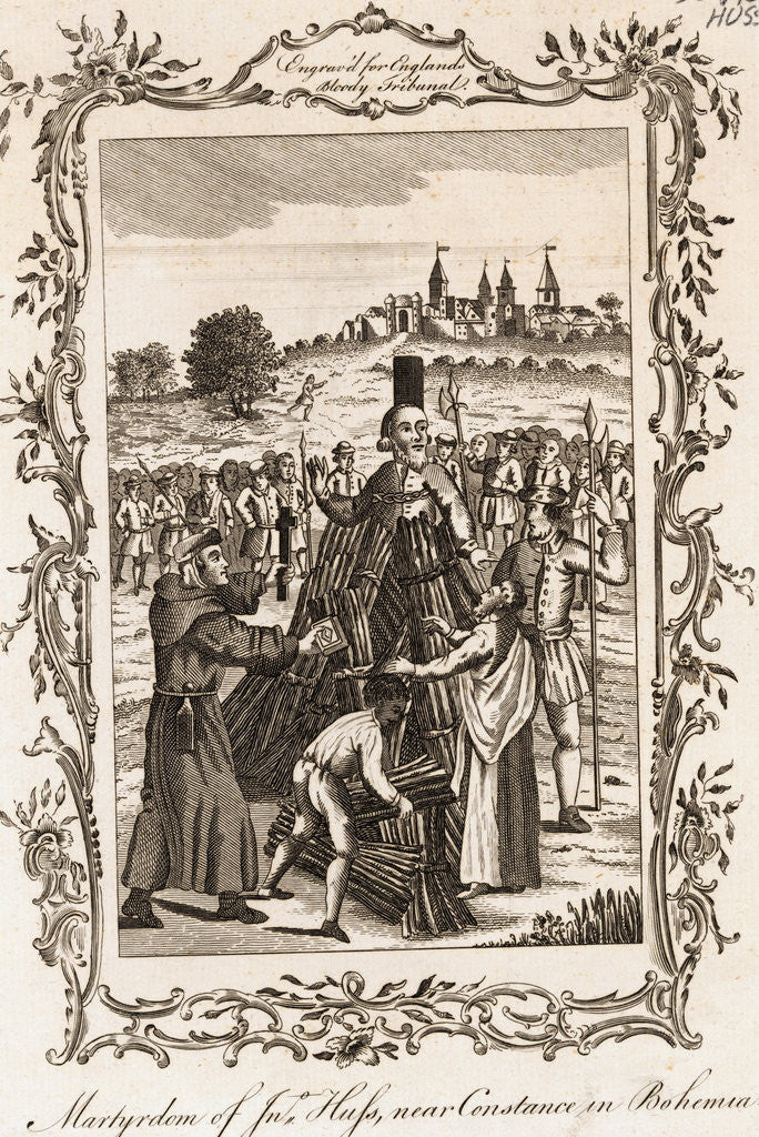 Detail of Martyr Jan Hus Being Burned at the Stake for Heresy by Corbis