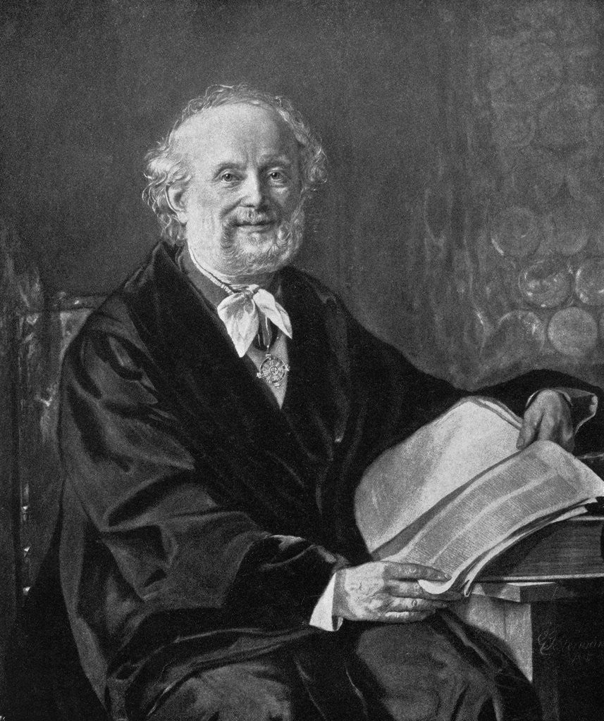 Detail of Wilhelm E. Weber Paging Through Book by Anonymous