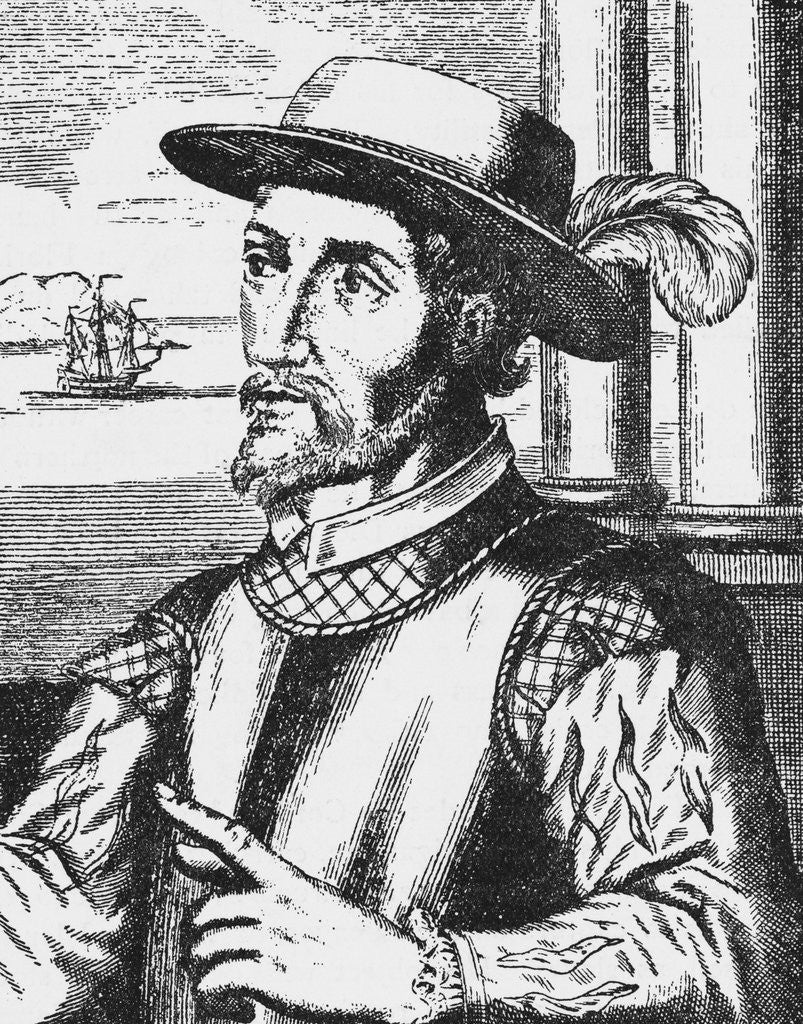 Detail of Portrait of Spanish Explorer Juan Ponce De Leon by Anonymous