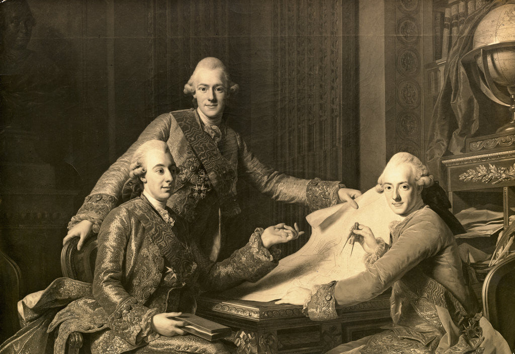 Detail of King Gustav III of Sweden with Brother Carl XIII by Anonymous