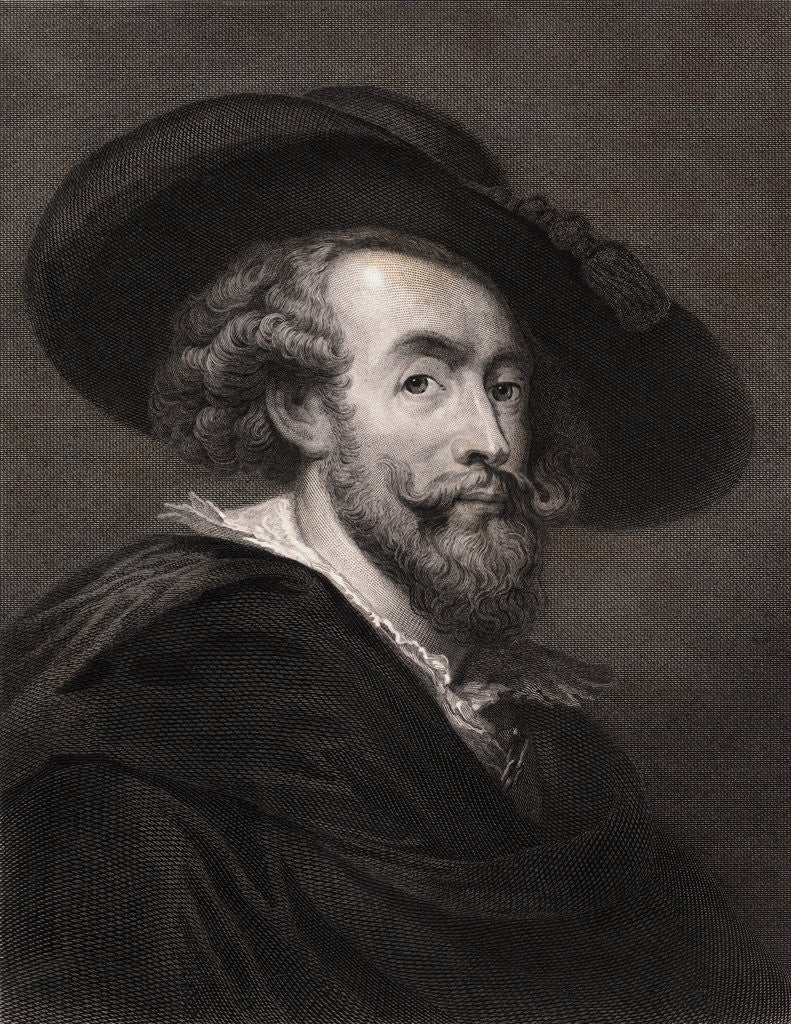 Detail of Flemish Painter Peter Paul Rubens Wearing Hat by Corbis