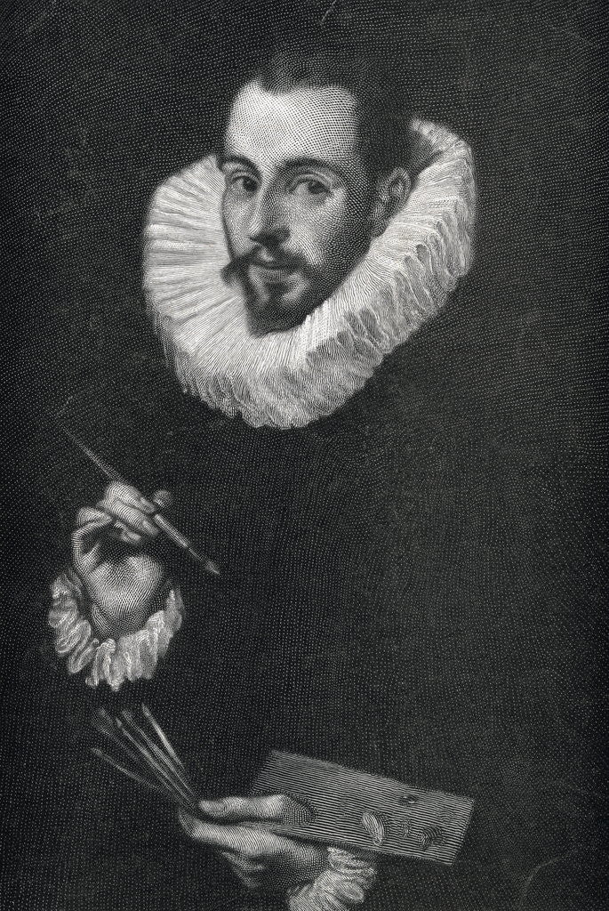 Detail of Portrait of Spanish Artist El Greco by Anonymous