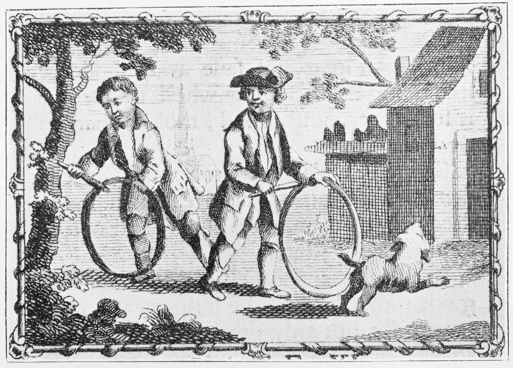Detail of Children Playing with Hoops by Anonymous