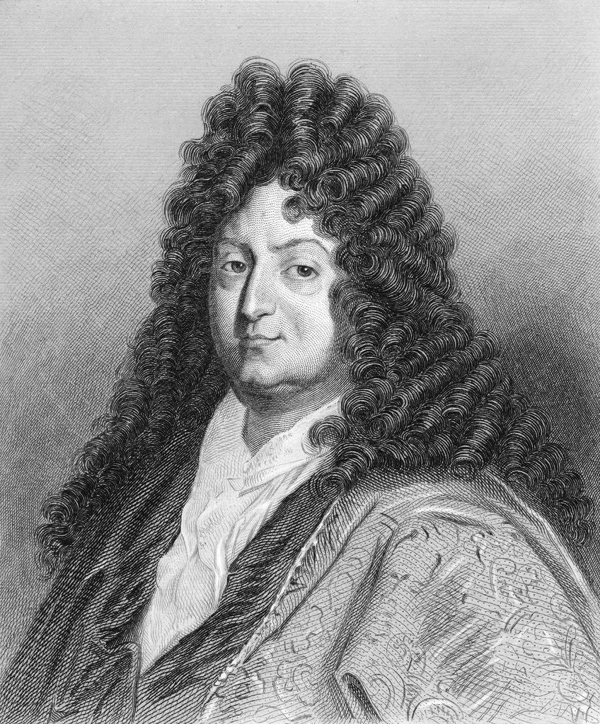 Detail of Engraved Portrait of Jean Racine by Anonymous