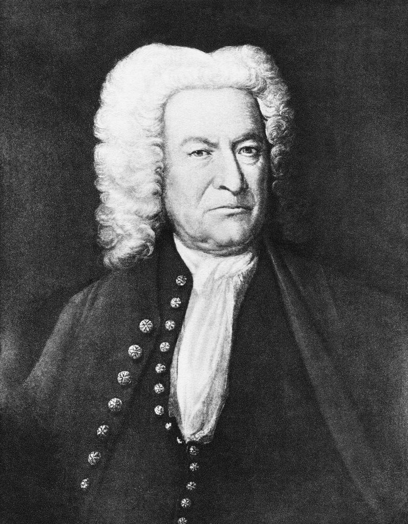 Detail of Johann Sebastian Bach in Stern Pose by Anonymous