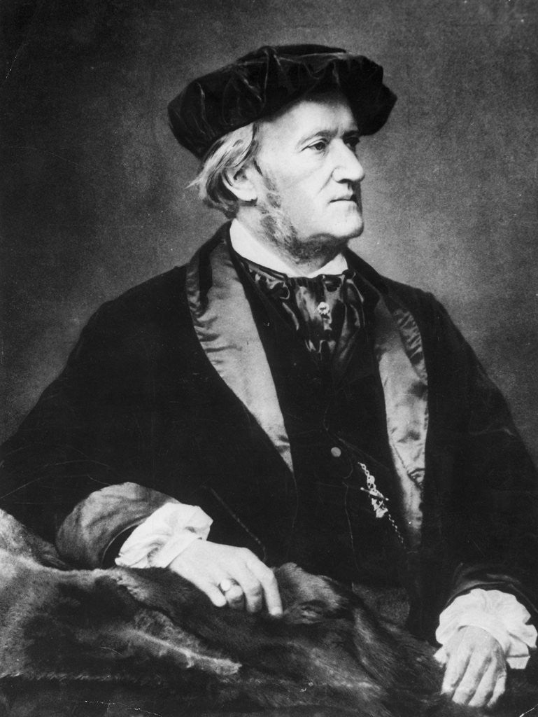 Detail of Composer Richard Wagner by Corbis