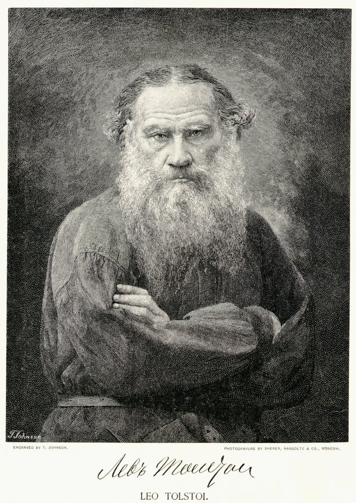 Detail of Engraving Of Leo Tolstoy by Corbis