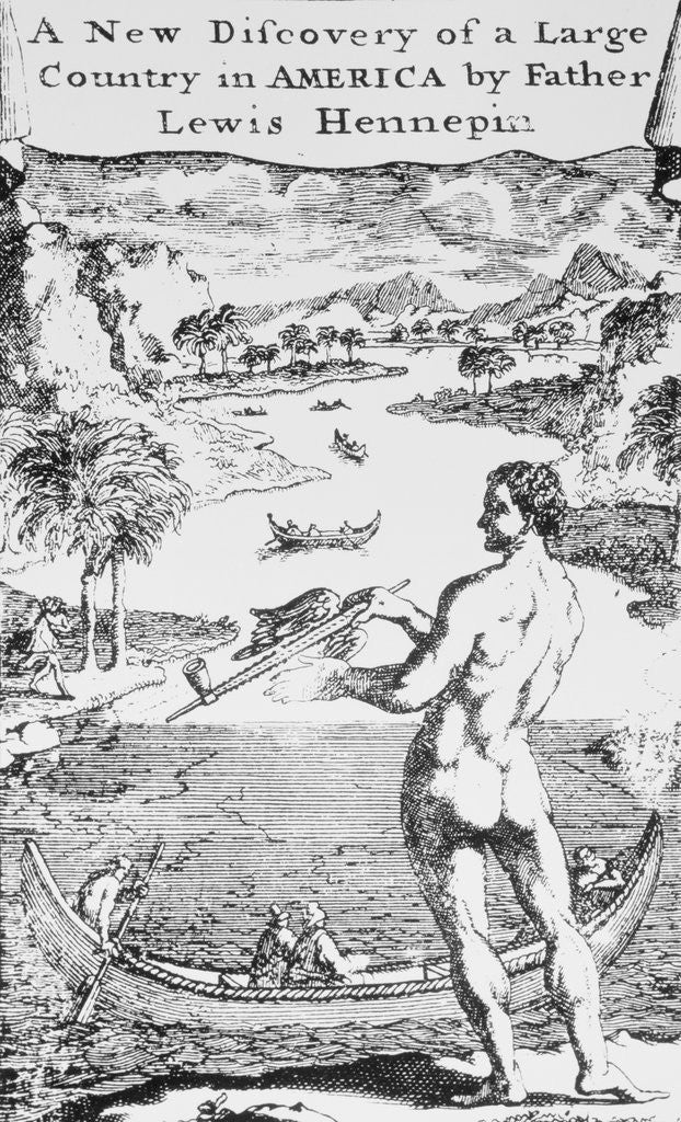 Detail of A New Discovery of a Large Country in America by Father Lewis Hennepin