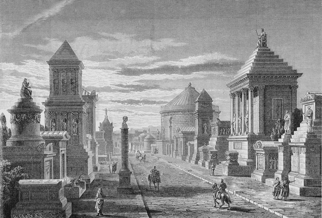 Detail of Soldiers and Pedestrians on Roman Street by Anonymous