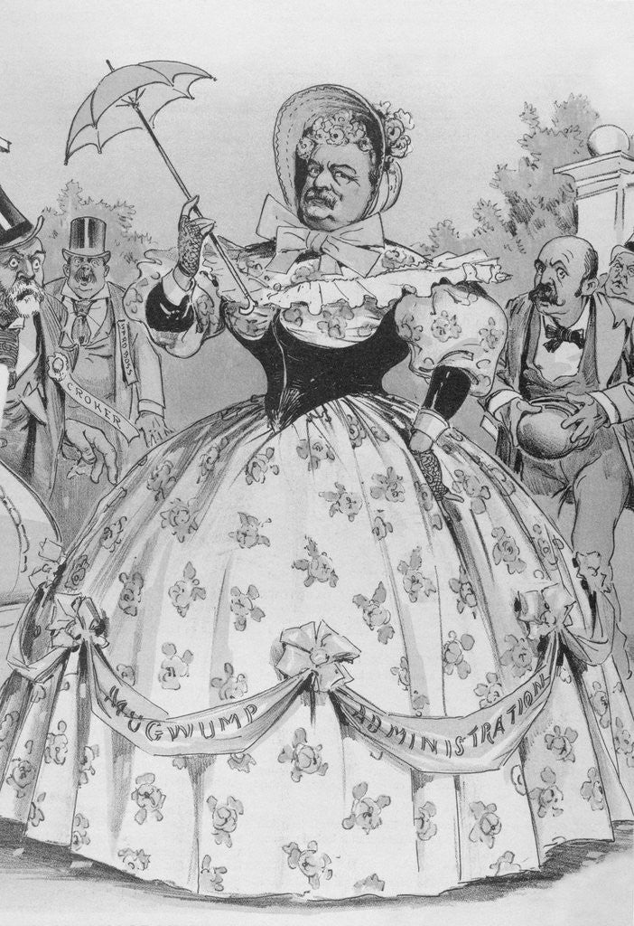 Detail of Polit Cartoon/G Cleveland In Hoop Skirt by Anonymous