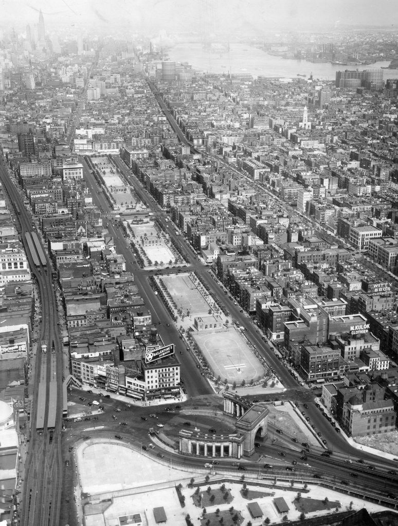 Detail of View of New York City from Canal Street by Anonymous