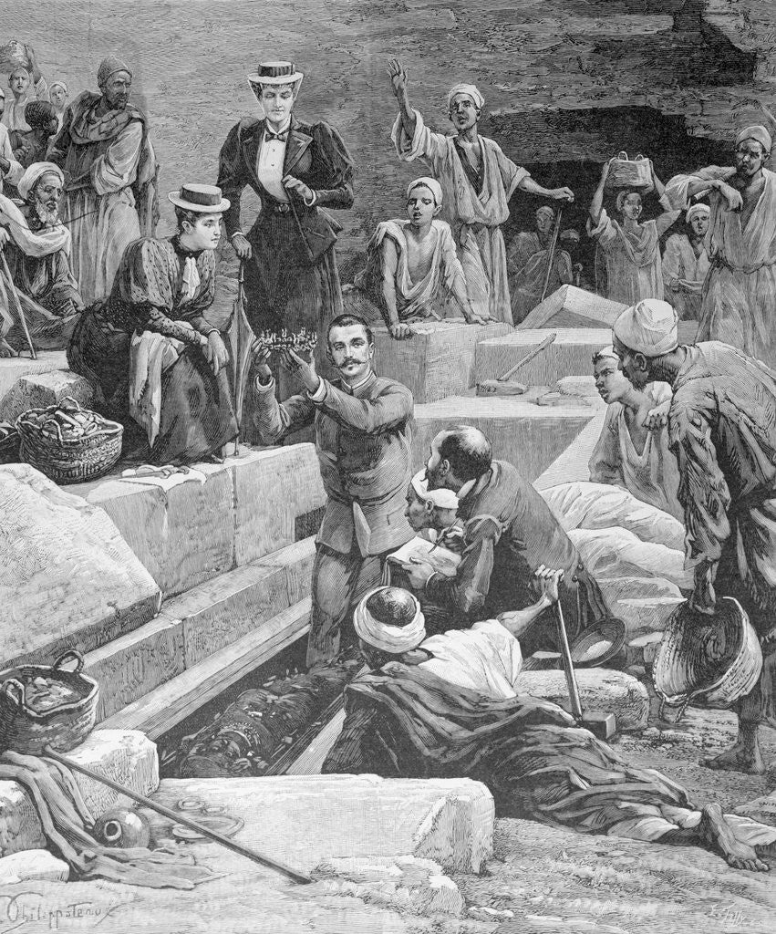 Detail of M. De Morgan Uncovering Mummy by Anonymous