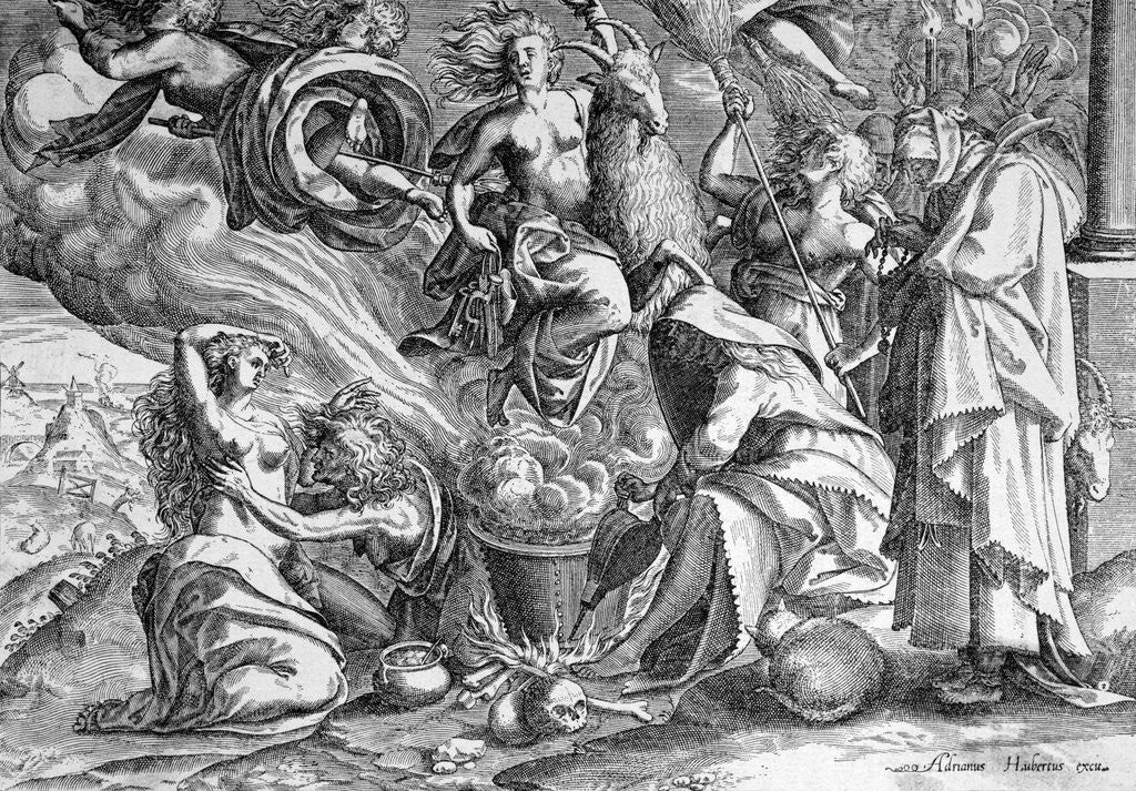 Detail of Witches Gathering by Anonymous