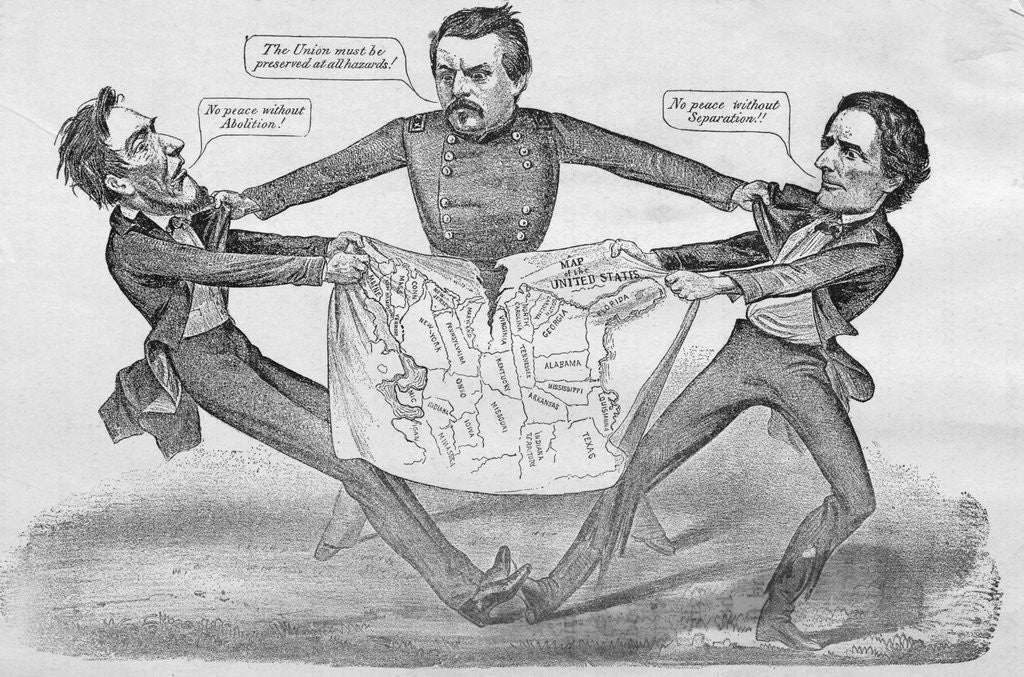 Detail of The Union Must be Preserved at All Hazards Political Cartoon by Anonymous