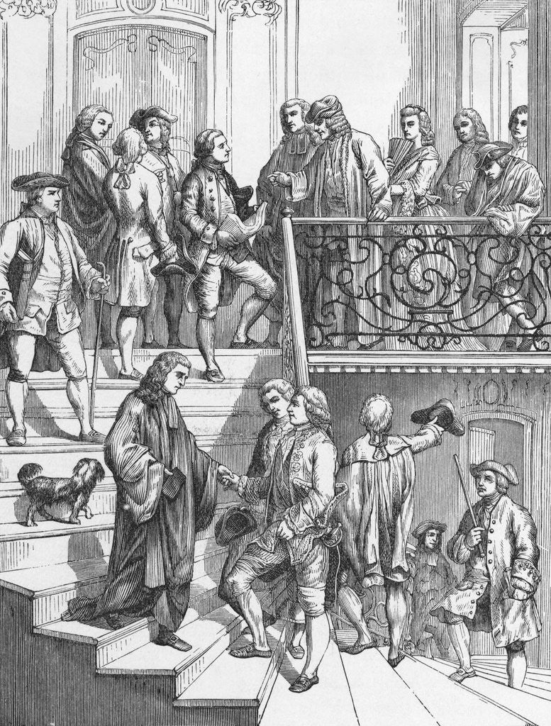 Detail of Voltaire's Staircase Engraving by Anonymous
