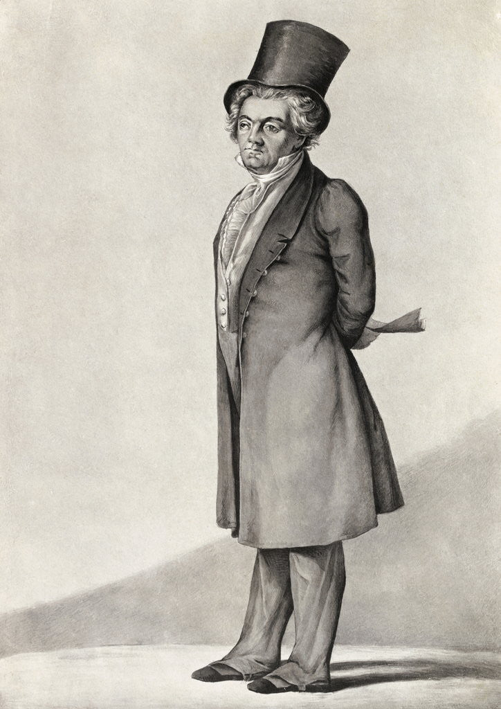 Detail of Illustration of Musician Beethoven in Formal Attire by Anonymous