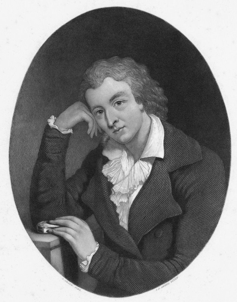 Detail of Illustration of Poet Friedrich Schiller in Thoughtful Pose by Corbis