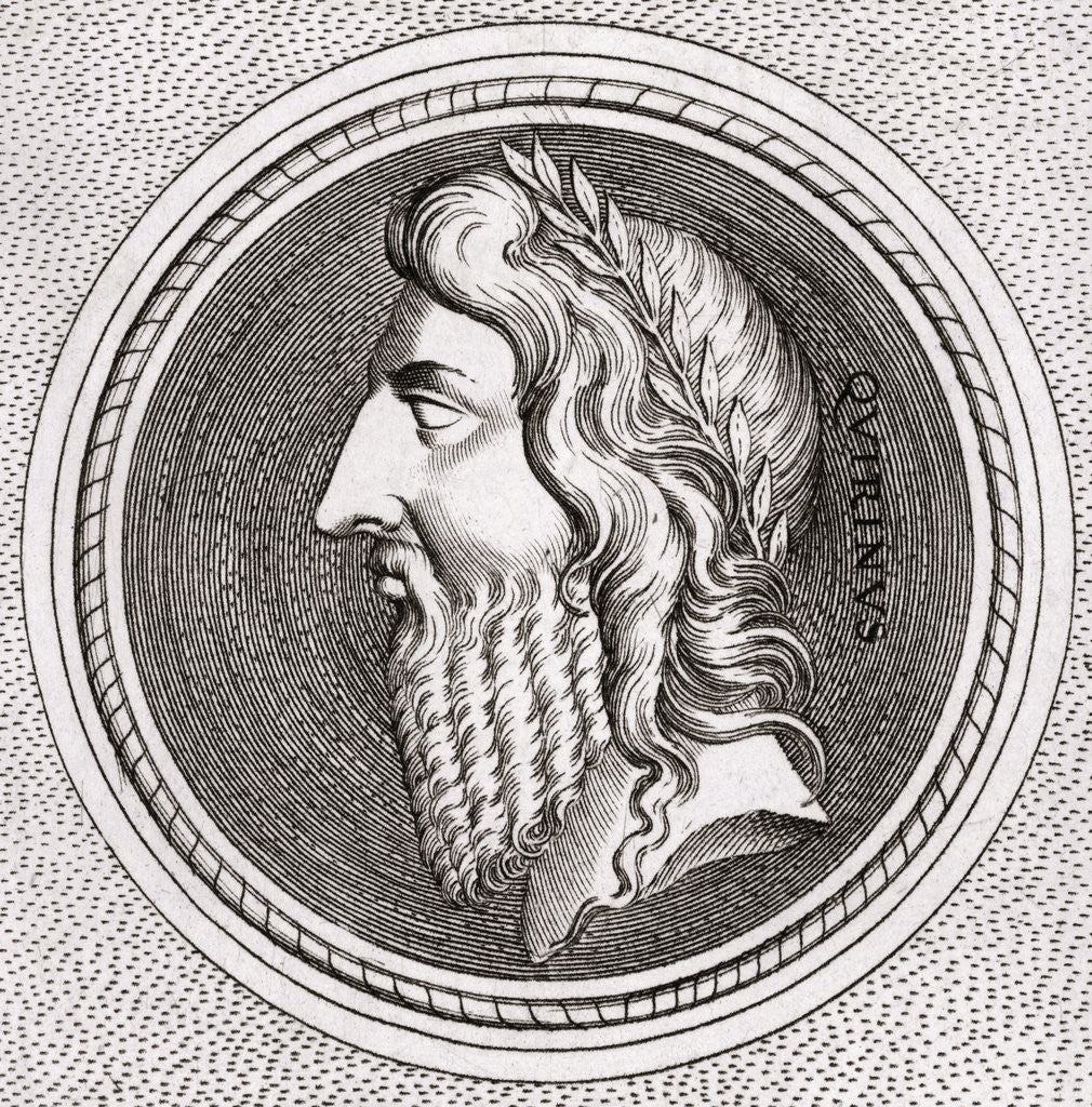 Detail of Profile Illustration of Romulus, the First Roman King by Anonymous