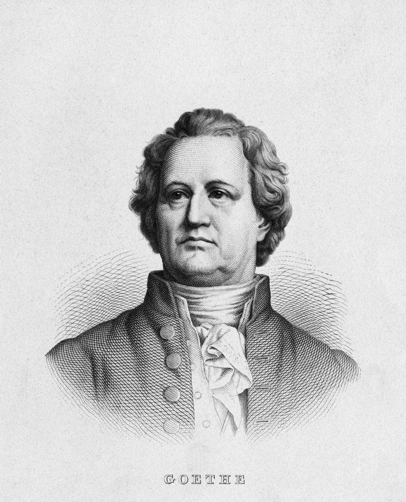 Detail of Illustration of Poet Johann Wolfgang von Goethe by Anonymous