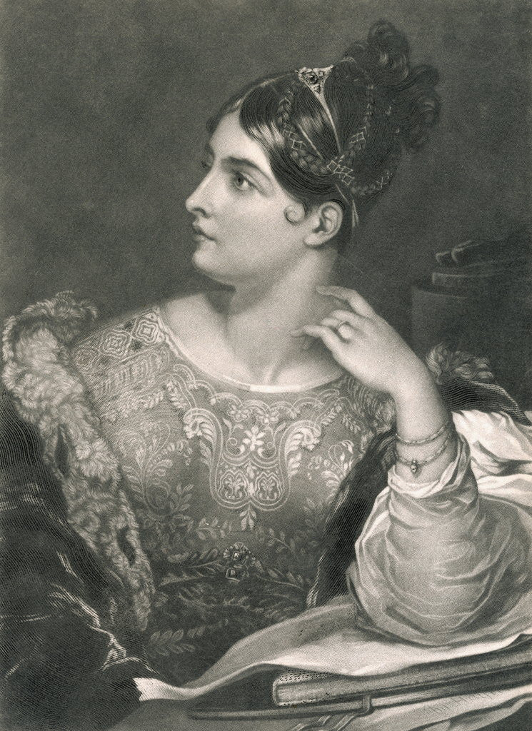 Detail of Poet Caroline Norton by Anonymous