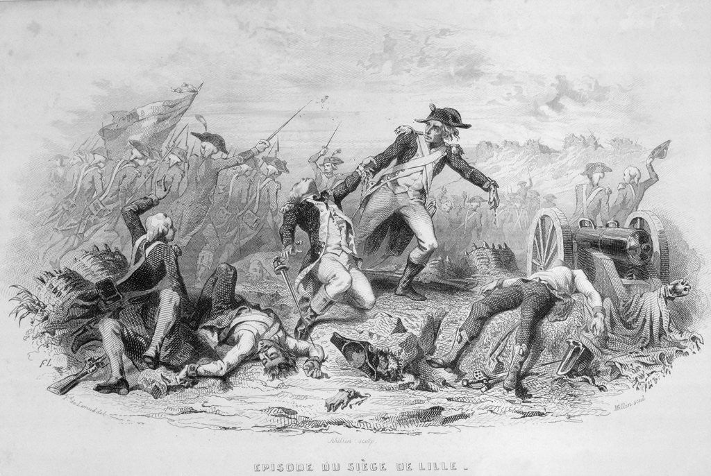 Detail of War Scene Between French and Other European Factions by Anonymous