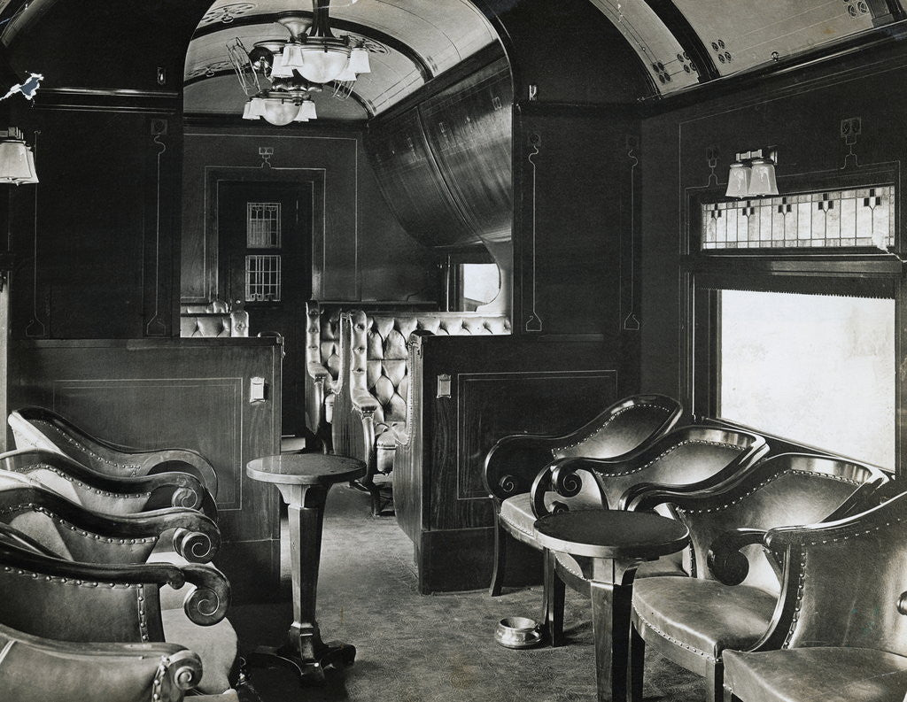 Detail of View of Buffet Car on Train by Anonymous