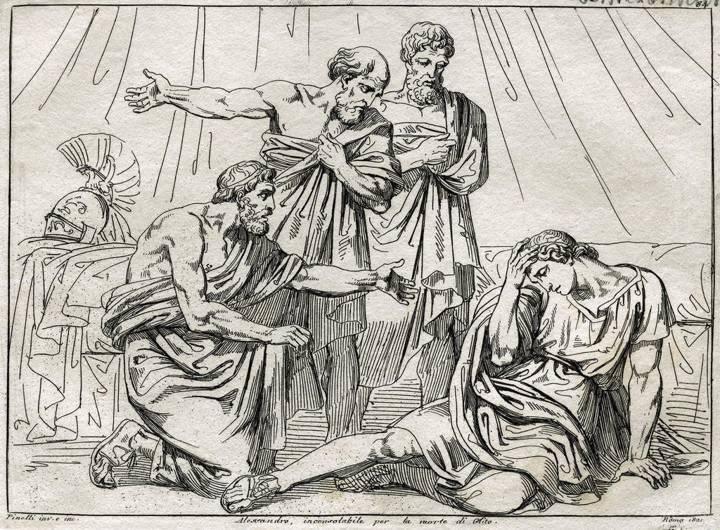 Detail of Illustration of a Depressed Alexander the Great by Anonymous