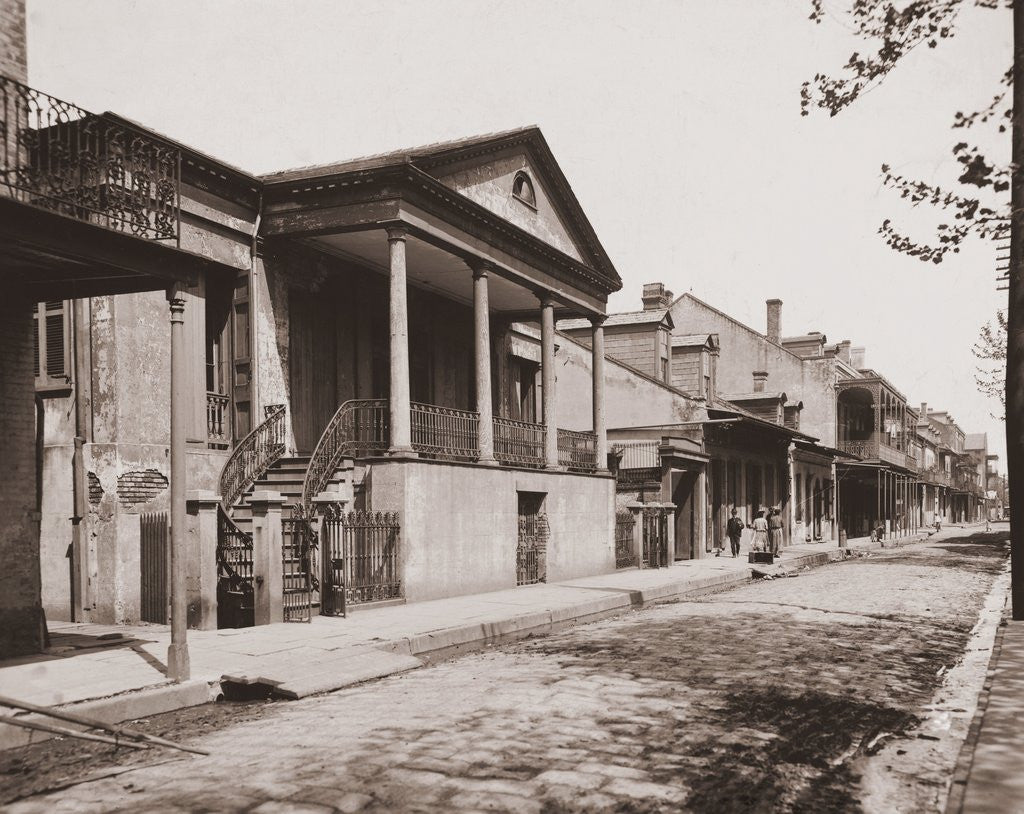 Detail of View of the French Quarter in New Orleans by Anonymous