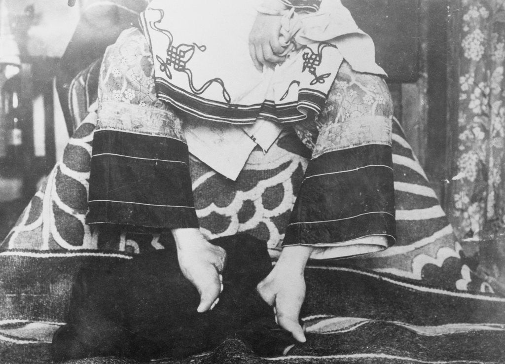 Detail of Portrait of Chinese Foot Binding by Anonymous