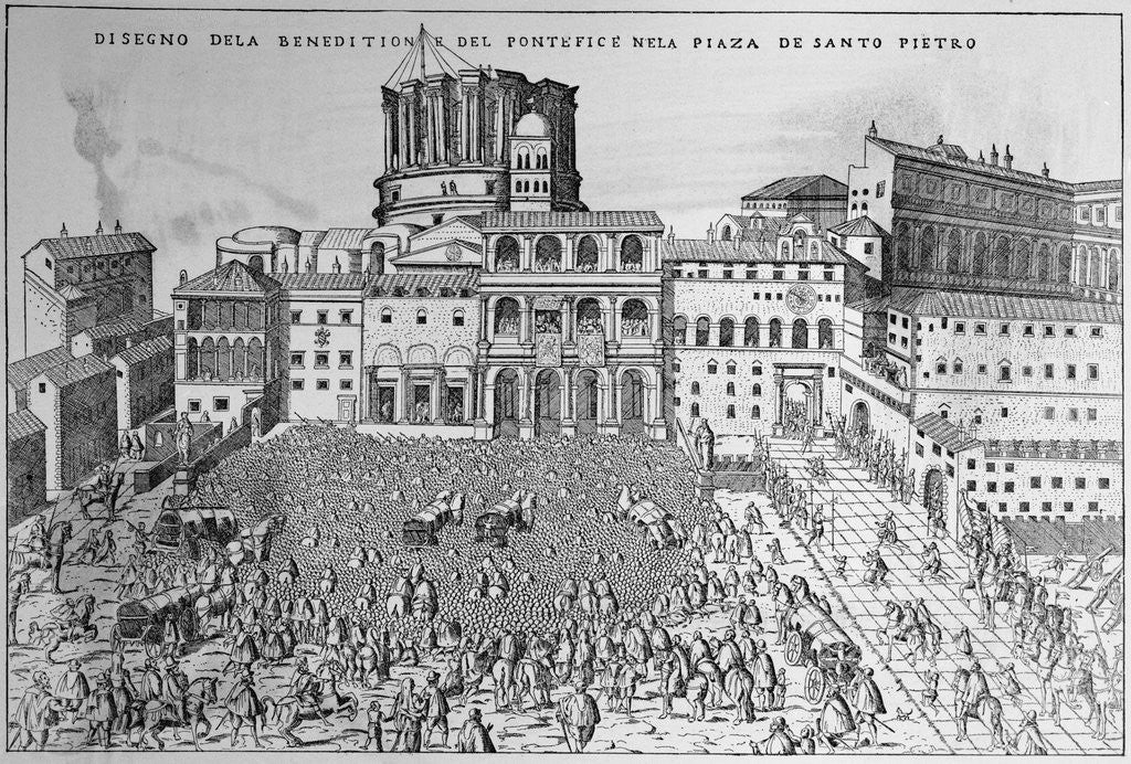 Detail of Crowds at Saint Peter's Square by Corbis
