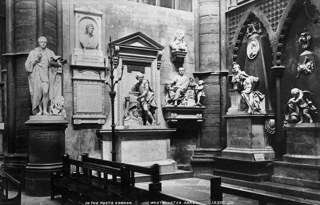 Detail of Poet's Corner in Westminster Abbey by Anonymous