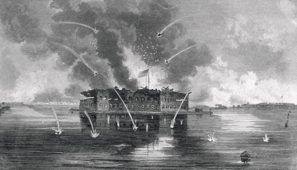 Detail of Bombardment of Fort Sumter by Anonymous