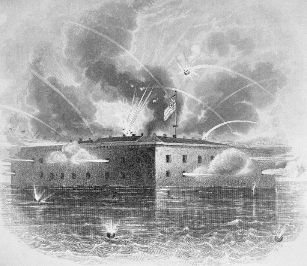 Detail of Fort Sumpter Under Heavy Fire by Anonymous