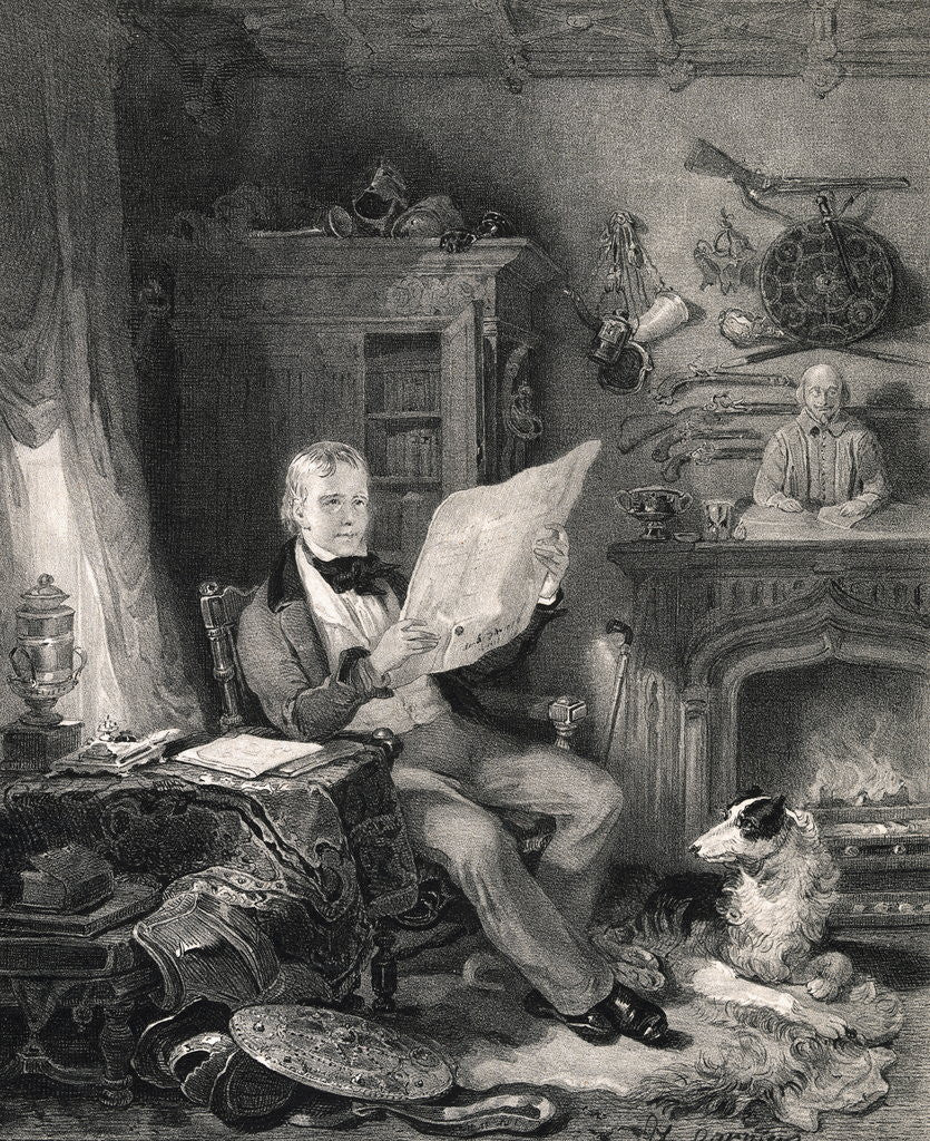 Detail of Sir Walter Scott at Home by Anonymous
