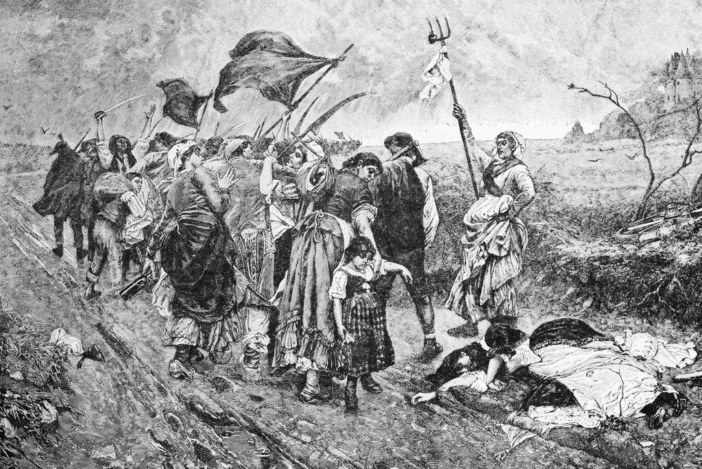Detail of Illustration Depicting Women of French Revolution by Anonymous