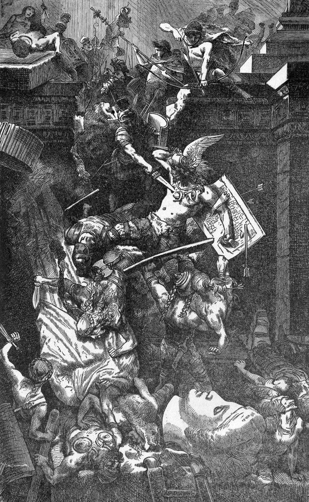 Detail of Illustration of Vandals Pillaging Rome by Corbis