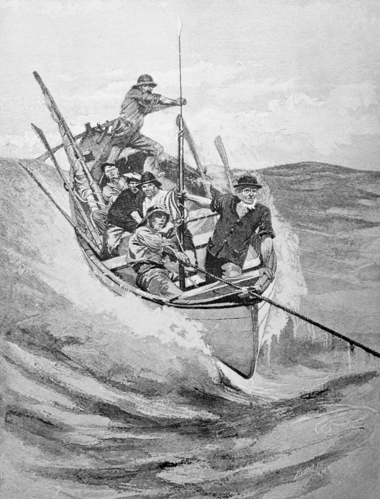 Detail of Drawing of Whalers in Boat by Anonymous