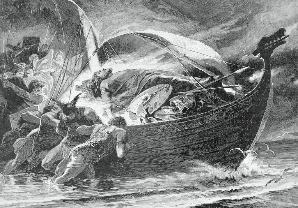 Detail of Viking Funeral by Anonymous