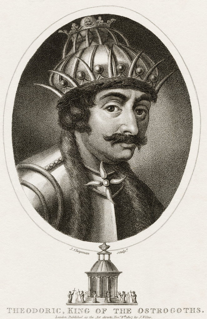 Detail of King Theodoric Wearing His Crown by Anonymous